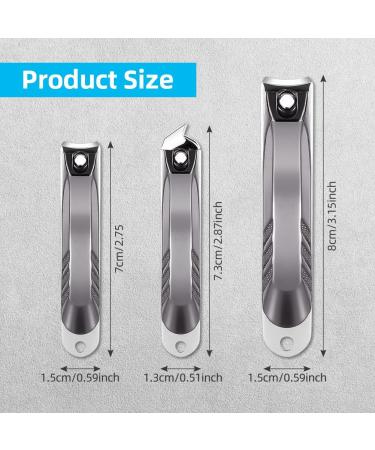 Lophe 3PC Manicure Set - Professional Stainless Steel Nail Clippers & Scissors Kit for Home & Travel | Nail Care for Women Men & Seniors - Buy Online on GoSupps.com