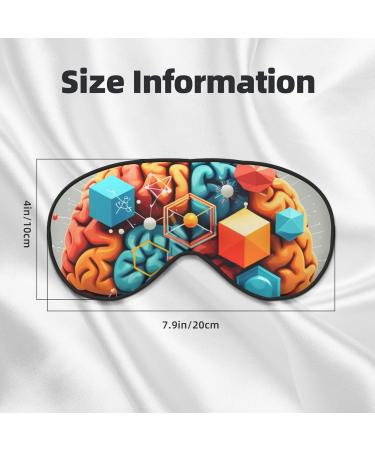 Soft Geometry Brain Image Eye Mask | Adjustable Light Blocking Sleep Mask | Breathable Double-Sided Design - International Shipping Available - Buy Online on GoSupps.com
