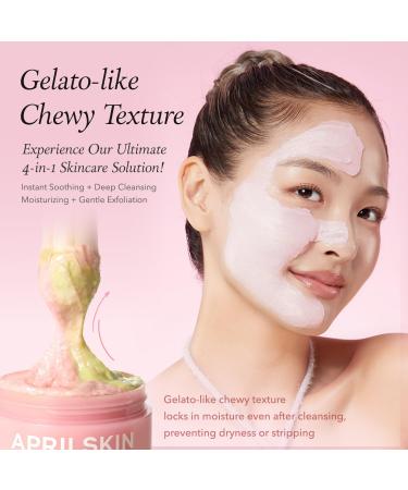 APRILSKIN Pink Aloe Facial Polish Cleanser - Gentle Exfoliating Mungbean & Soybean Scrub Removes Waterproof Makeup Non-Comedogenic Korean Skincare for All Skin Types - Buy Online on GoSupps.com