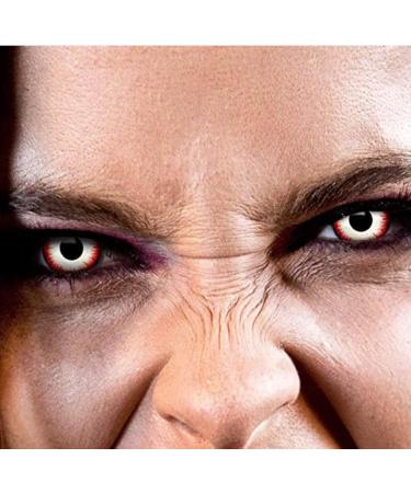 Buy FXCONTACTS Colored Contact Lenses Halloween Red White UNDEAD ZOMBIE - 2 Pieces (1 Pair) | International Shipping Available - Buy Online on GoSupps.com