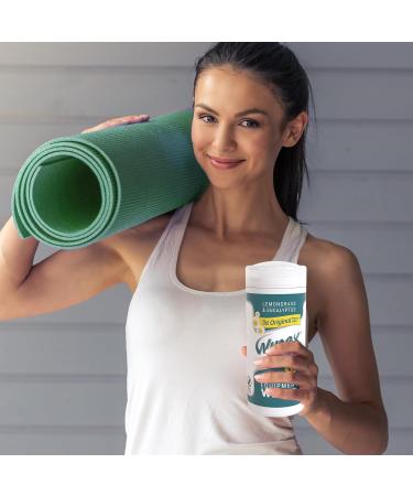 Wipex Fitness Equipment Wipes - Natural Plant-Based Gym Cleaner 50 Count Lemongrass & Eucalyptus - Ideal for Home Gym & Yoga Mats - Buy Online on GoSupps.com