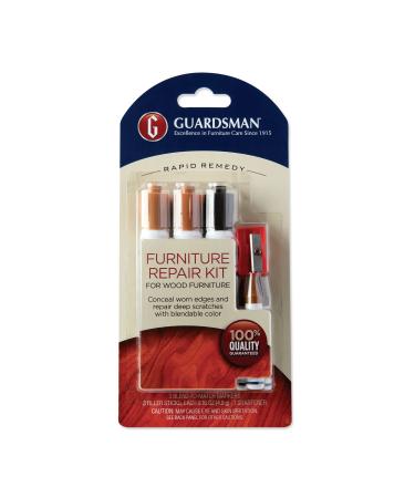 Guardsman 500600 Repair Kit-Quickly Touch-Up and Fill Scratched and Blemishes in Wood Furniture, 3 Colors, Brown Tones 3 Colors Furniture Repair Kit