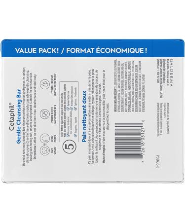 Cetaphil Gentle Cleansing Bar (3-Pack) 127g - Hydrating Foaming Face and Body Wash - For Sensitive Skin - Soap Free Hypoallergenic - Dermatologist Recommend 127 g (Pack of 3) - Buy Online on GoSupps.com