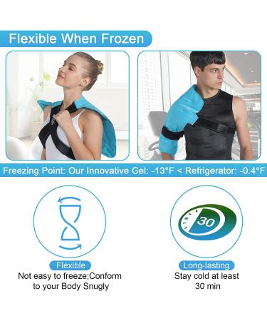 Relief Expert XXL Back Ice Pack (13x21) - Reusable Cold Compress for Back Pain Relief and Injuries - Blue - Buy Online on GoSupps.com
