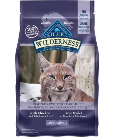 Blue Buffalo Wilderness High Protein Grain Free Natural Adult Dry Cat Food Salmon 2.2kg bag - Medium Bag kibble & Wilderness High Protein Grain Free Natural Adult Dry Cat Food Chicken 2.7kg bag Salmon Medium Bag + Cat Food Chicken 2.7kg - Buy Online on GoSupps.com