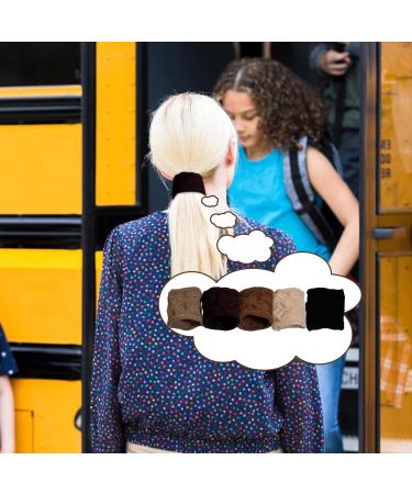 Hair Ties Thick Hair | Stretch Hair Bobbles Cotton Seamless Hair Tie Headband - Ponytail Holder Wide Hairties Hair Bands Accessories for Women Girl - Buy Online on GoSupps.com