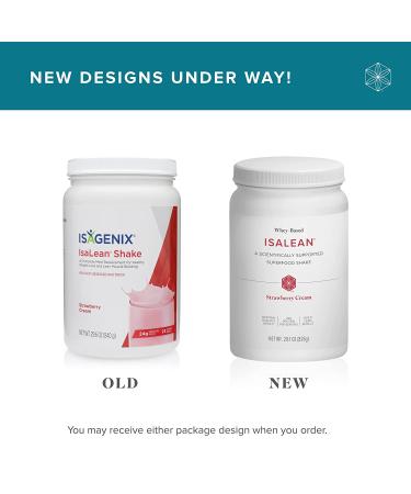 Isagenix IsaLean Shake - Superfood Meal Replacement for Healthy Weight & Lean Muscle Growth - 826g - Strawberry Cream - Buy Online on GoSupps.com
