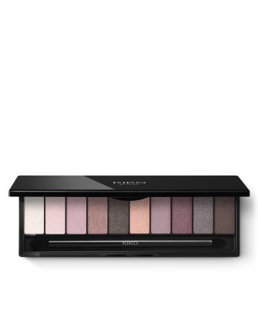KIKO Milano Soft Nude Eyeshadow Palette 01 | Eyeshadow Palette With 10 Shades Of Various Finishes. Double-Ended Applicator Included Garden Rose