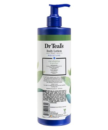 Dr Teal's Body Lotion - Moisture Plus - Rejuvenating Eucalyptus & Spearmint Essential Oils 18 Fl Oz 2-Pack (36 Fl Oz) 18 Fl Oz (Pack of 2) - Buy Online on GoSupps.com