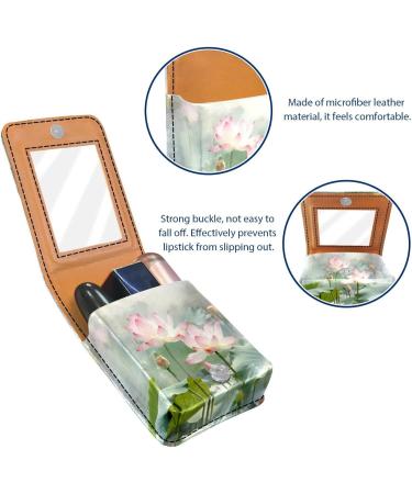 Buy Stylish Leather Lipstick Case with Mirror - Mini Lip Gloss Organizer | International Shipping Available - Buy Online on GoSupps.com