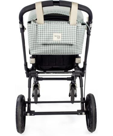 Walking Mum Maternity Stroller Bag - Vichy Green, 31x17x12 cm, Short Handles, Attach to Cart - Buy Online on GoSupps.com