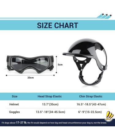 Namsan Anti-UV Dog Glasses & Pet Helmet - Windproof Eye Protection Sunglasses for Small/Medium Dogs - Cool Motorcycle Helmet Black - Buy Online on GoSupps.com