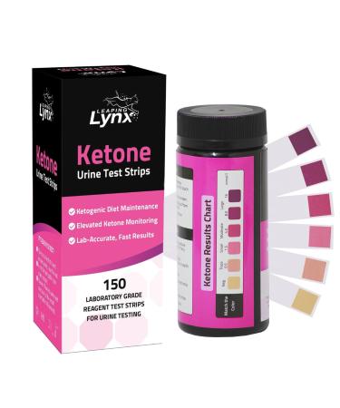 Ketone Test Strips for Urine 150ct with Extra-Long Handle - Clean & Easy Ketosis Testing for Keto Ketogenic & Low-Carb Diet - Test Urine for Ketones in Seconds Quality Keto Urine Strips