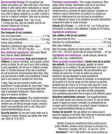 Zarbee's Children s Immunity Syrup Zinc Honey Elderberry Vitamin D Immune System + Antioxidants 118 mL - Buy Online on GoSupps.com