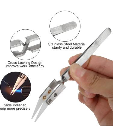 Bumdenuu 1Set Non- Ceramic Tweezers Anti-Magnetic Pointed and Curved Tips Tweezers Set - Buy Online on GoSupps.com