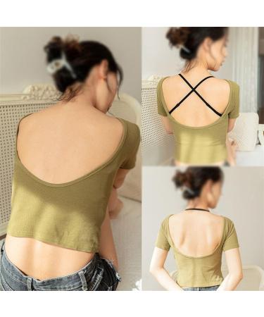 XWSM Back-Free BH for Women | Low Back Reusable Push-Up Bra for Wedding Dresses Sports Yoga & Everyday Wear | Wireless Bralette Size 38 - Black - Buy Online on GoSupps.com
