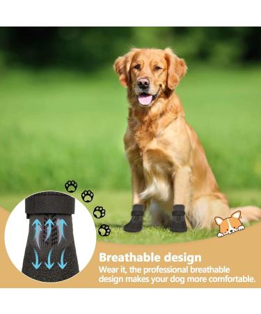 Verdpe Dog Shoes - 4 Pack Anti-Slip Paw Protection Socks for Outdoor Use Adjustable Straps Size L - Buy Online on GoSupps.com