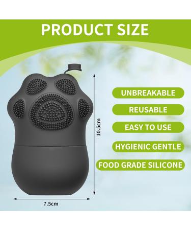 Cat Paw Black Ice Scooter - Reusable Silicone Ice Cream Face Massage Device for Pore Reduction & Skin Brightening - Buy Online on GoSupps.com