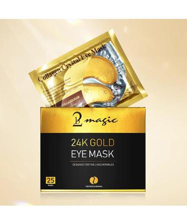 Under Eye Patches - 25 Pairs of Golden Eye Masks with Amino Acid & Collagen for Puffy Eyes Dark Circles Bags & Wrinkles - Buy Online on GoSupps.com