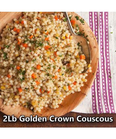 Golden Tri Color Couscous - 100% Natural Non-GMO Pearled Noodles for Mediterranean Salads, Soups & More - 32 Oz - Buy Online on GoSupps.com