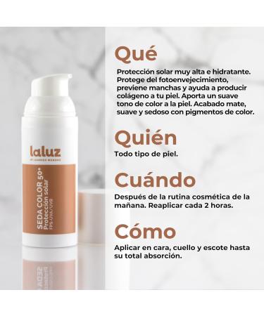 Lourdes Moreno Facial Sunscreen SPF 50+ with Color 50 ml Anti-Dark Spot and Anti-Pollution Cream for Daily Use Water-Resistant Natural Coverage Good Face Effect Conceals Dark Circles - Buy Online on GoSupps.com