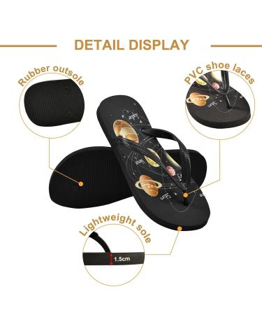 Buy Mnsruu Universe Galaxy Solar System Flip Flops & Slippers for Men & Women - Stylish Sandals for Home Spa Travel - Buy Online on GoSupps.com