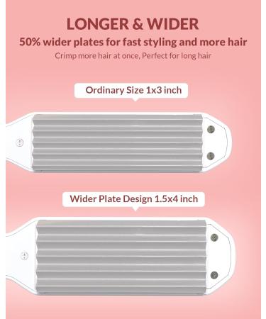 Dmriektu Hair Crimper for Women - Volumizing Crimping Iron with Adjustable Temp Dual Voltage & Auto Off - Perfect for Fluffy Hairstyles - Buy Online on GoSupps.com