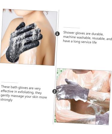 Beavorty 2 Pairs Five Finger Bath Gloves Bathing scrubbers Bath Ball Mesh loofah Gloves sponges for Cleaning exfoliating Bath Gloves for Shower Scrub Glove Remover Miss Polyester Frosted - Buy Online on GoSupps.com
