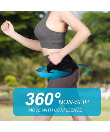 REAQER Sacroiliac SI Joint Hip Belt - Support Brace for Sciatica Pelvic & Lower Back Pain Relief - Ventilated Compression for Men & Women - Buy Online on GoSupps.com