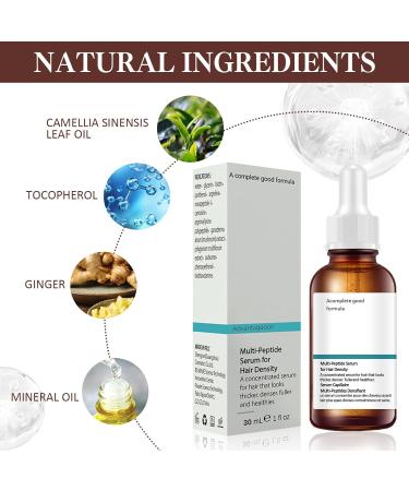 Smdrafy 30 ml Multi Peptides for Hair Scalp Serum volume serum with multiple peptides hydrating serum hair loss control for men and women strengthens and reduces mane - Buy Online on GoSupps.com