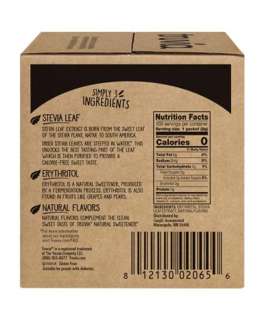 Truvia Natural Stevia Sweetener Packets - 500 Count (35.2 oz) - Buy Online on GoSupps.com
