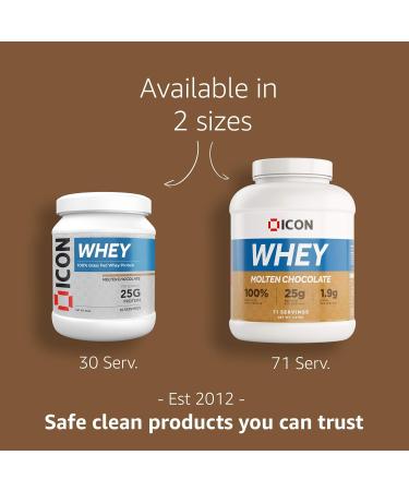 ICON Nutrition Whey Protein Powder 2.27kg - Molten Chocolate, 71 Servings - Buy Online on GoSupps.com