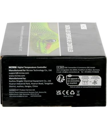 NICREW Digital LED Reptile Thermostat - Heating and Cooling Temperature Controller for Vivarium - 1100W 220V - Buy Online on GoSupps.com