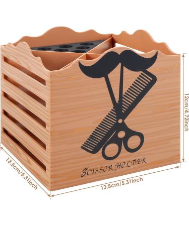 Salon Shear Holder with 4 Compartments Compact Hair Cutting Scissors Holder with Sponge Lining Efficient Salon Scissors Holder Hair Scissors Organizer for Barber Supplies Stylists 5.3x5.3x4.7in wo - Buy Online on GoSupps.com