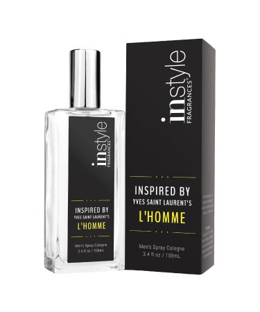 Instyle Fragrances | Inspired by Yves Saint Laurent's L'Homme | Mens Eau de Toilette | Vegan, Paraben Free, Phthalate Free | Never Tested on Animals | 3.4 Fluid Ounces L'homme 3.40 Fl Oz (Pack of 1)
