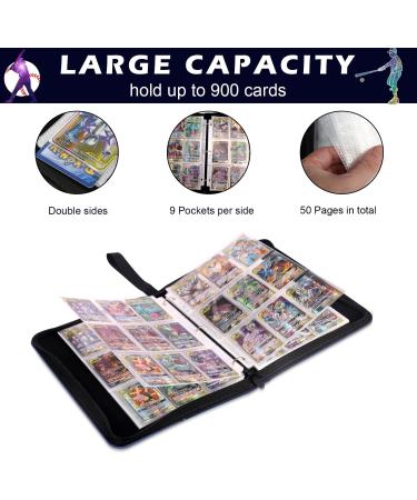 9 Pocket Trading Card Binder with 50 Removable Sleeves - Holds 900 Baseball & Sports Cards - Buy Online on GoSupps.com
