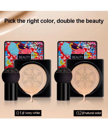 Mushroom Head Air Pillow Foundation BB Cream - Moisturizing Concealer & Lightening Make-Up for Perfect Coverage in Ivory & Nude - Buy Online on GoSupps.com