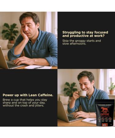  Lean Caffeine Lean Caffeine Nicaragua Coffee Beans | Super Clean Mykotoxin Coffee Beans | Low Acid Roasted Black Keto Coffee | 8oz Whole Beans - Buy Online on GoSupps.com
