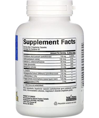 Buy Natural Factors WomenSense ThyroSense Thyroid Support | 120 Vegetarian Capsules - Buy Online on GoSupps.com
