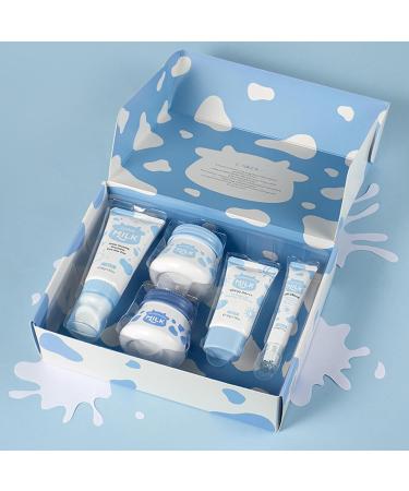 Milk Skincare Set Gifts For Teenage Girls- Skin Care Sets & Kits With face Cleanser SPF 50 Sunscreen face Moisturiser Eye Serum BB Cream for Even Skin Tone Exfoliate-Pamper Gifts For Women - Buy Online on GoSupps.com