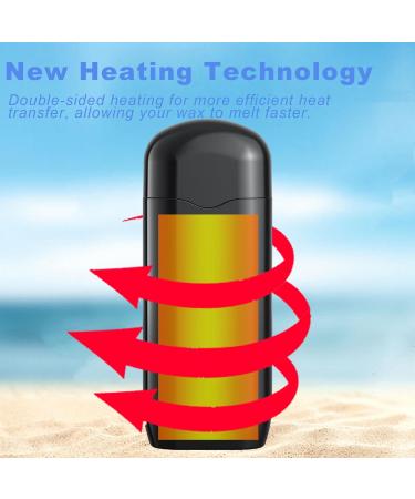Roll on Wax Heater Hair Removal Roller Wax Heater Depilatory Wax Roller Warmer Heater Waxing for Women Men High efficiency UK Plug (Black) - Buy Online on GoSupps.com