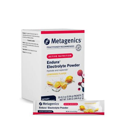 Metagenics Endura - Electrolyte Balance Powder with Vitamin C & E - Hydration Packets with Sodium & Potassium for Recovery & Performance* - Non-GMO Gluten-Free - Lemonade Flavor 30 Packets