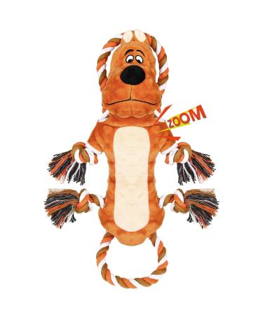 IOKHEIRA Dog Squeaky Toys Dog Plush Toys Tug of War Dog Toys for Large Breed Dog Chew Toy with Cotton Material and Squeaker for Teeth Cleaning & Boredom Beige&Brown Dog - Buy Online on GoSupps.com