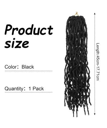 Aomig 21 PCs 18 Inch Synthetic Earthworm Fake Hair Extensions - Goddess Gypsy Braids Passion Twists for Cosplay & Masquerade Parties - Black - Buy Online on GoSupps.com