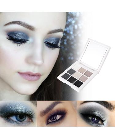 MEICOLY Glitter Eyeshadow Palette - 9 Colors Smokey Gray & Silver Shades, Pressed Shimmer & Matte Eyeshadows for Halloween Makeup - Includes Mirror - Buy Online on GoSupps.com