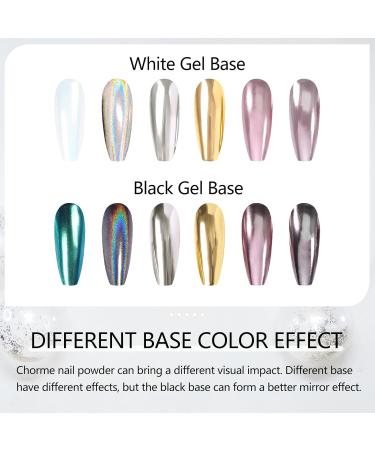 GZMAYUEN Chrome Nail Powder 6 Color Metallic Mirror Nail Powders Silver Gold Pink Chrome Powder for Nails 02 - Buy Online on GoSupps.com