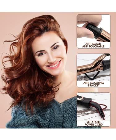 1.25 inch K&K Curling Iron with Ceramic Coating - Adjustable Temp, LED Display - Professional Curling Wand for Long Hair - Buy Online on GoSupps.com