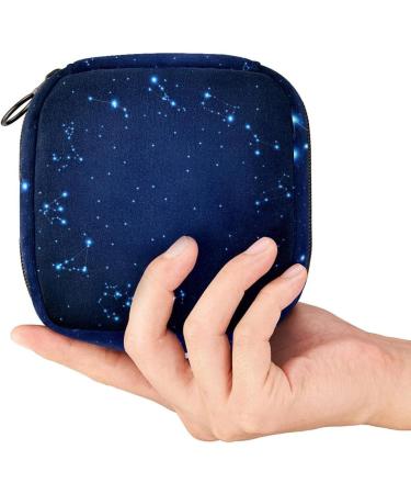 Zodiac Constellations Sanitary Napkin Storage Bag Portable Menstrual Cup & Bandage Organizer for Women - Buy Online on GoSupps.com