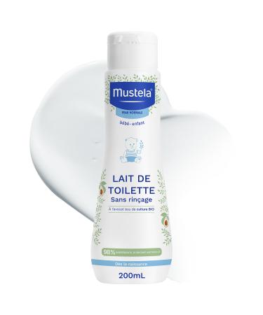 Mustela Lait de Toilette l'Avocat Perseose BIO Visage Corps Change Nourrissons Enfants Convient Toute la Famille - Nettoie sans rincer 98% d'ingr dients d'origine naturelle (200ml) 200 ml (Lot de 1)