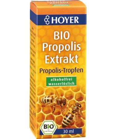 Hoyer Propolis Drop Bio - Alcohol-Free & Water-Soluble Pure Propolis Extract | 30ml Dietary Supplement & External Application - Buy Online on GoSupps.com
